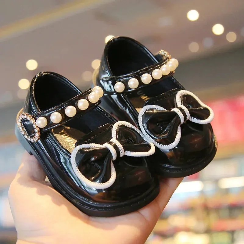 Children's Casual Shoes - Black White Sweet and Cute Bowknot - F11191