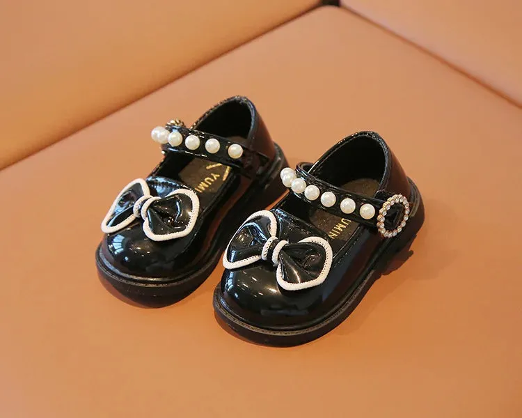 Children's Casual Shoes - Black White Sweet and Cute Bowknot - F11191