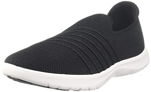 Clarks Women Adella Step Walking Shoe Black Knit UK-4