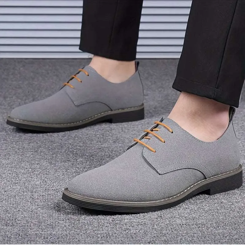 Classic Men's Faux Suede Shoes for Formal and Business Occasions