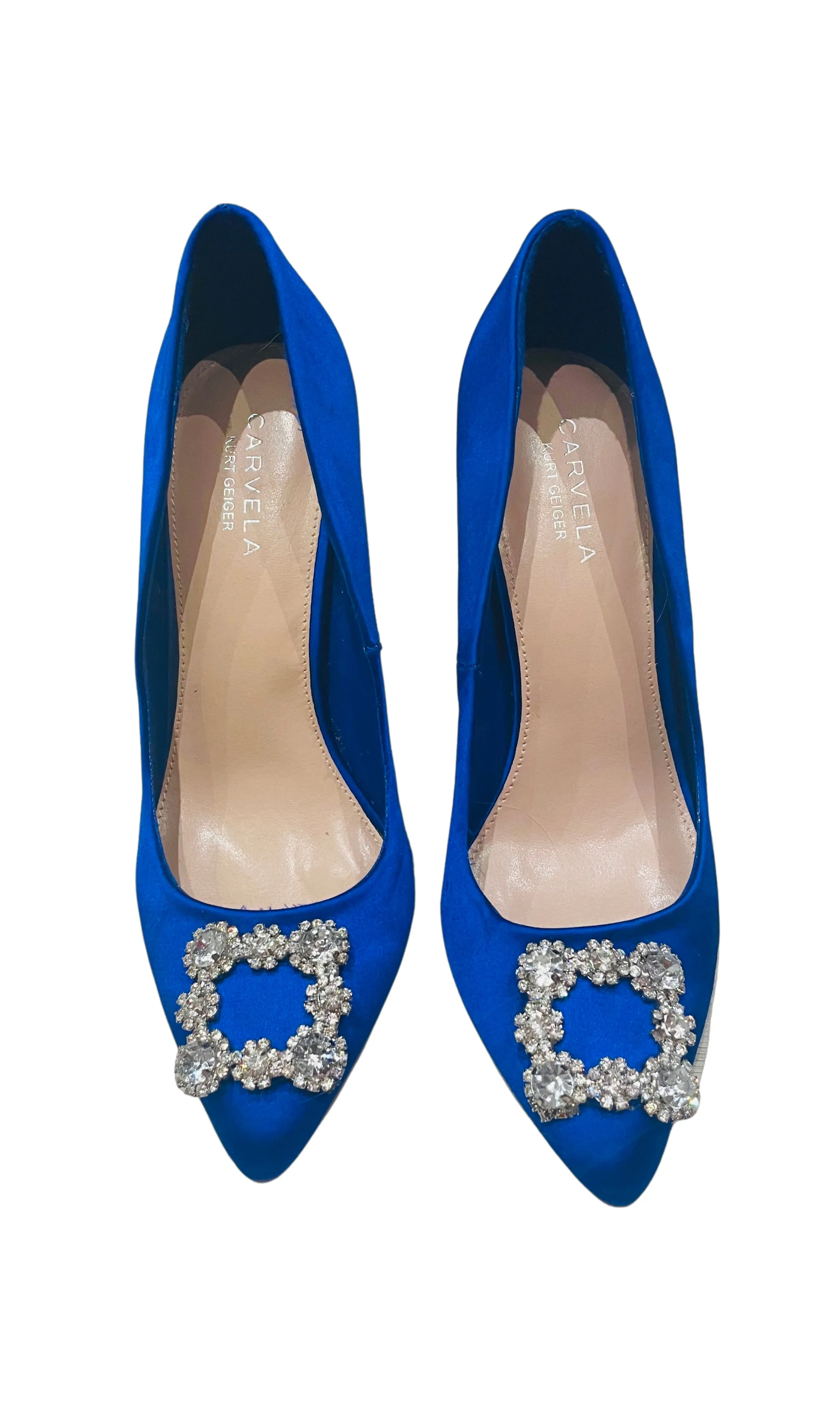 Cobalt Blue Stiletto Court Shoes