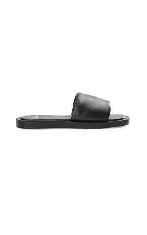 Copenhagen Black Nappa Slip On Sandals