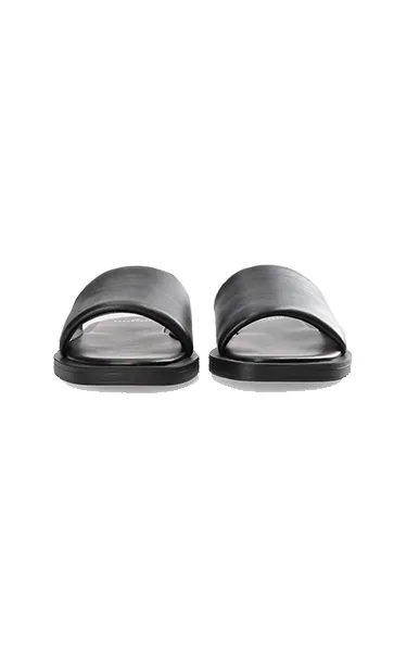 Copenhagen Black Nappa Slip On Sandals