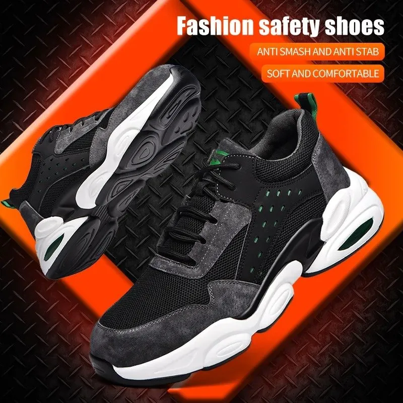 Cuzcare Orthopedic Shoes For Men Anti-smashing Safety Sneakers Steel Head Trendy