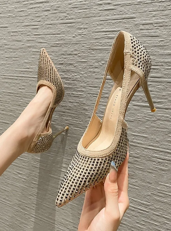 Diamond Pointed Stiletto Heels