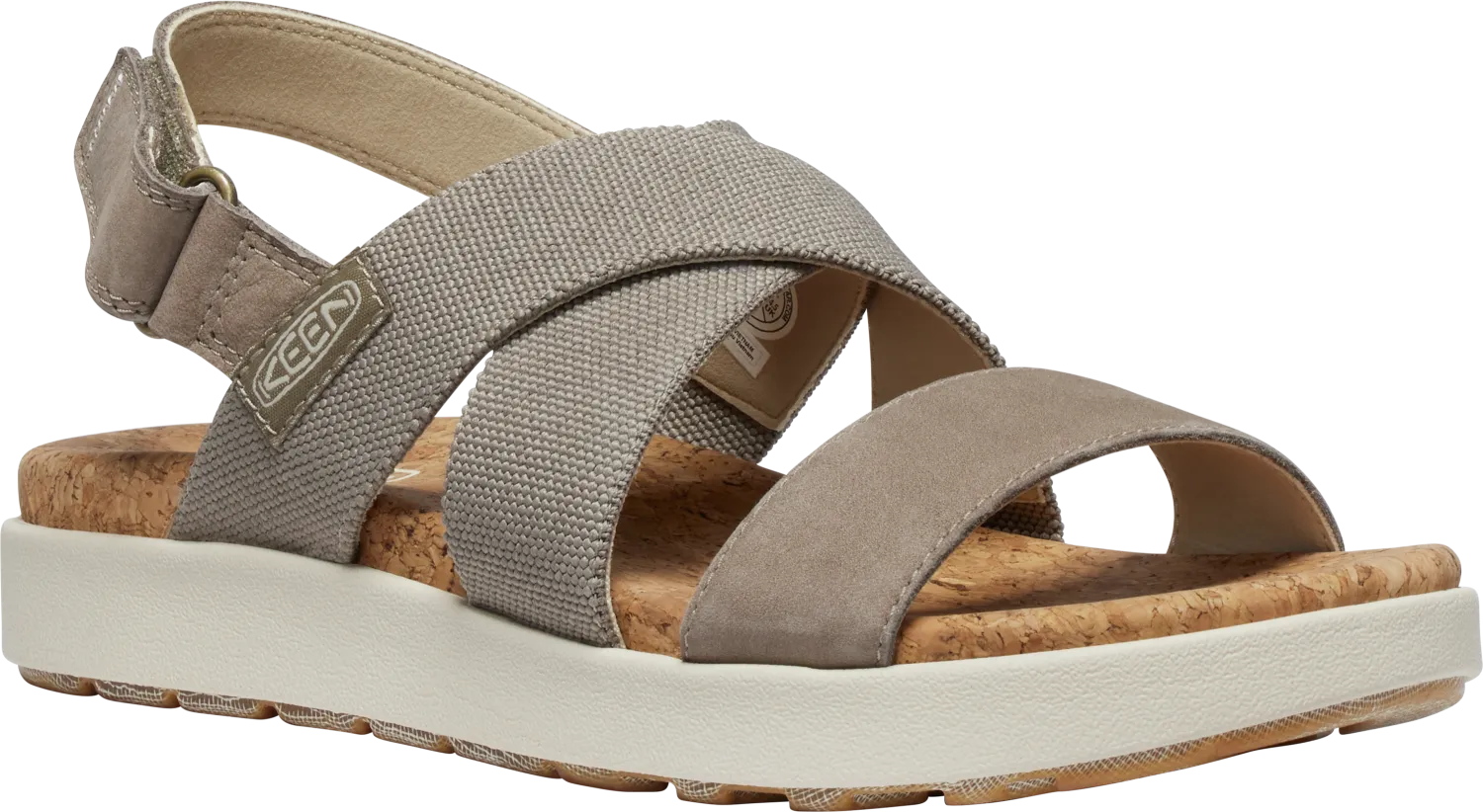 Elle Criss Cross Walking Sandal in Brindle/Birch