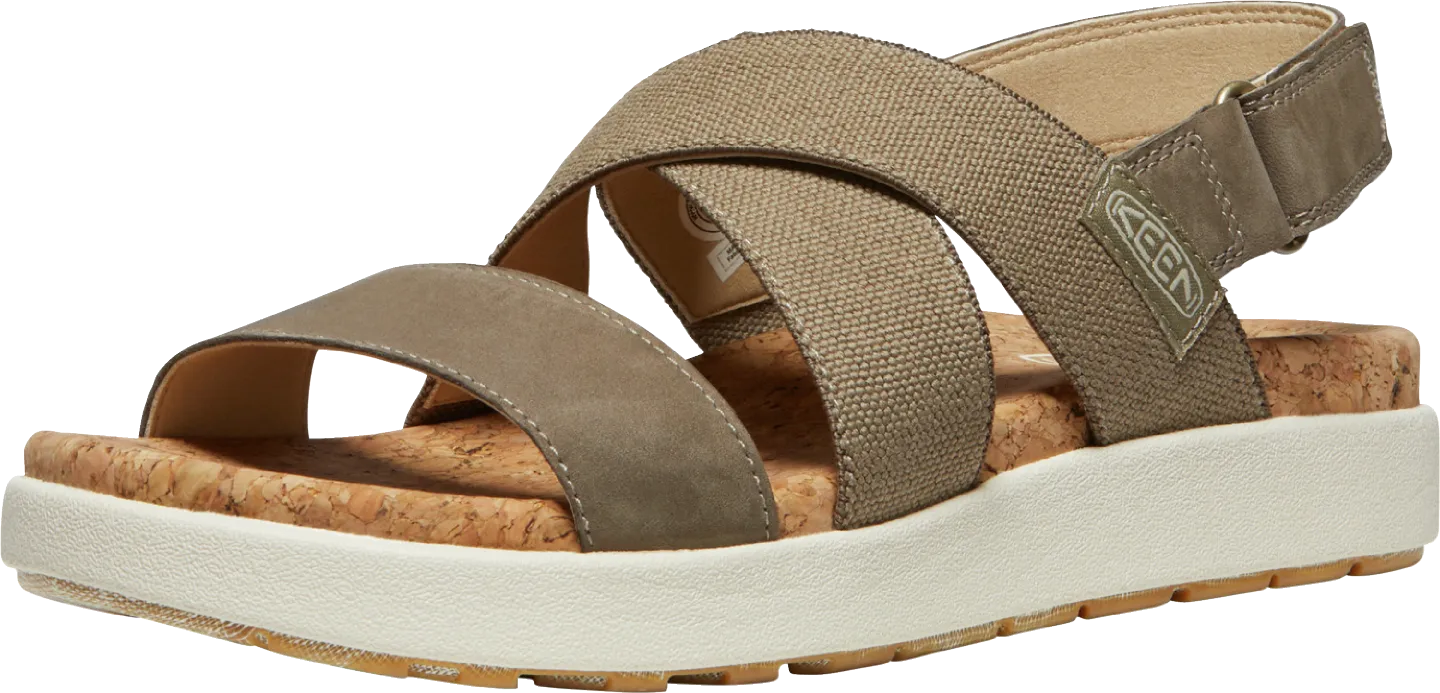 Elle Criss Cross Walking Sandal in Brindle/Birch