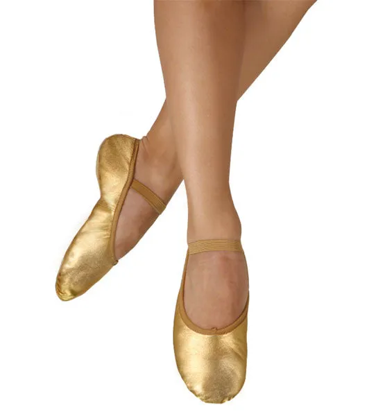 Eurotard A2001C Child Metallic Full Sole Leather Ballet Slipper