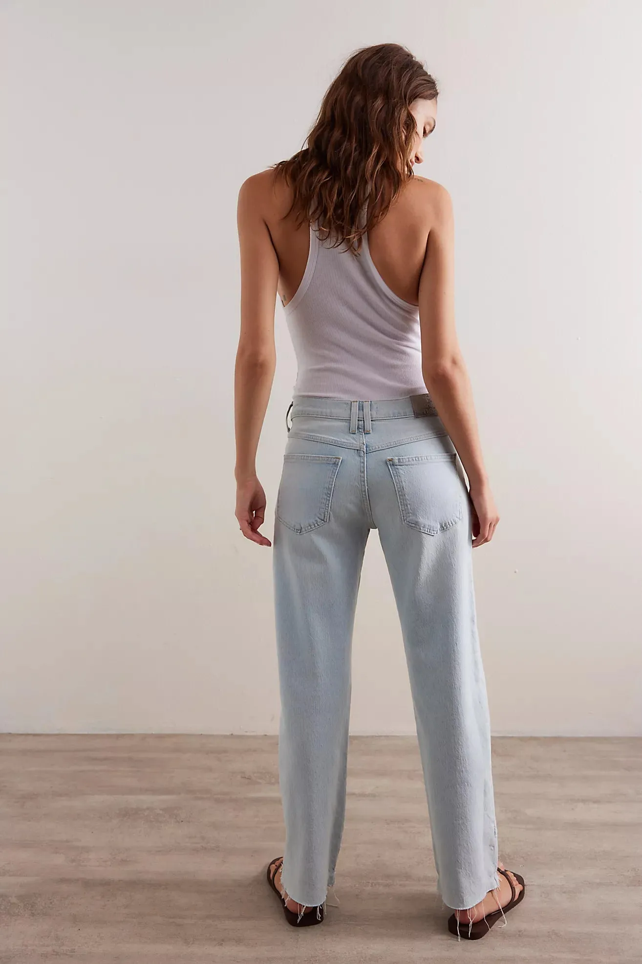 Free People Risk Taker Mid-Rise Straight Jean