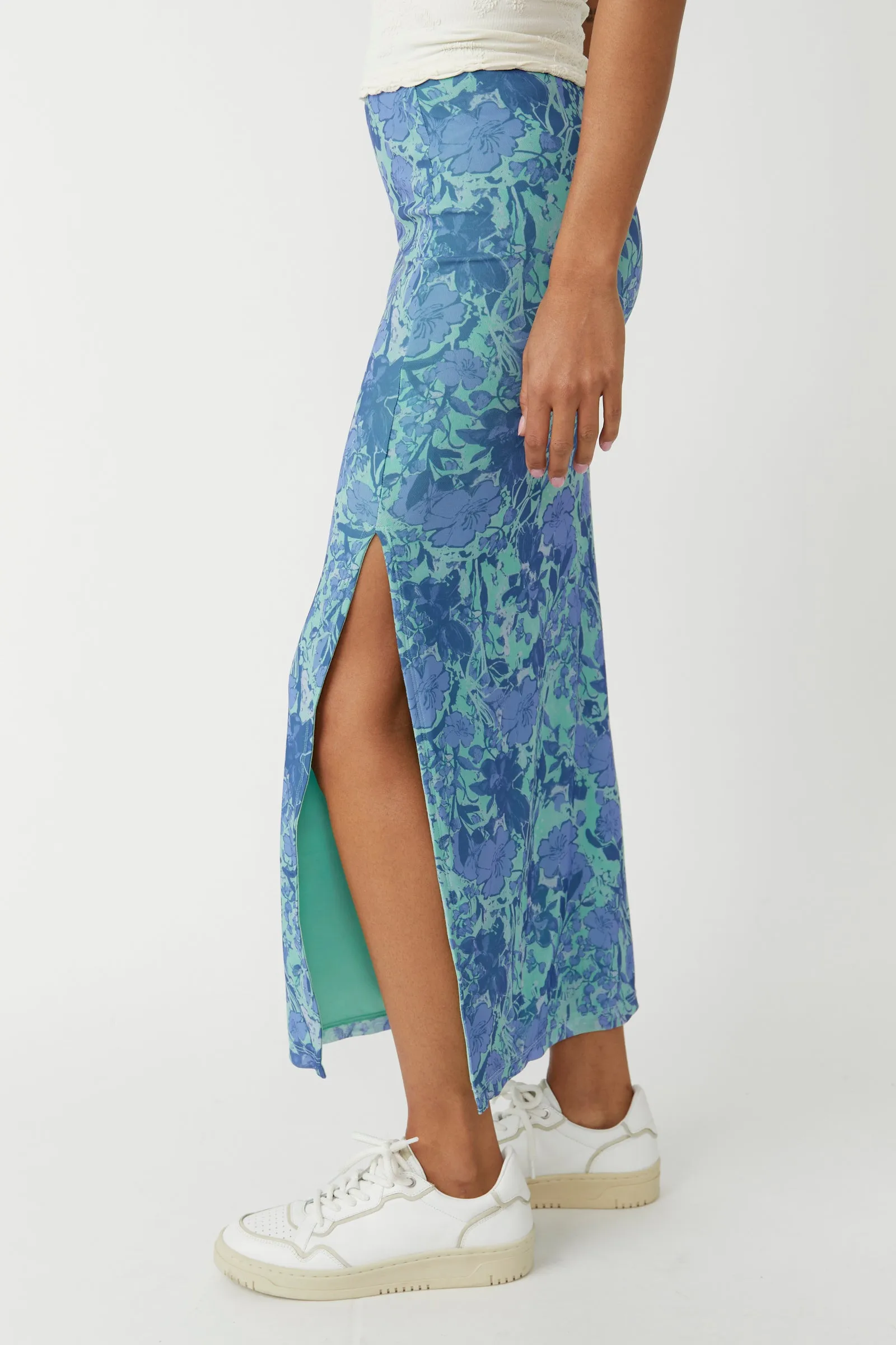 Free People Rosalie Mesh Midi Skirt