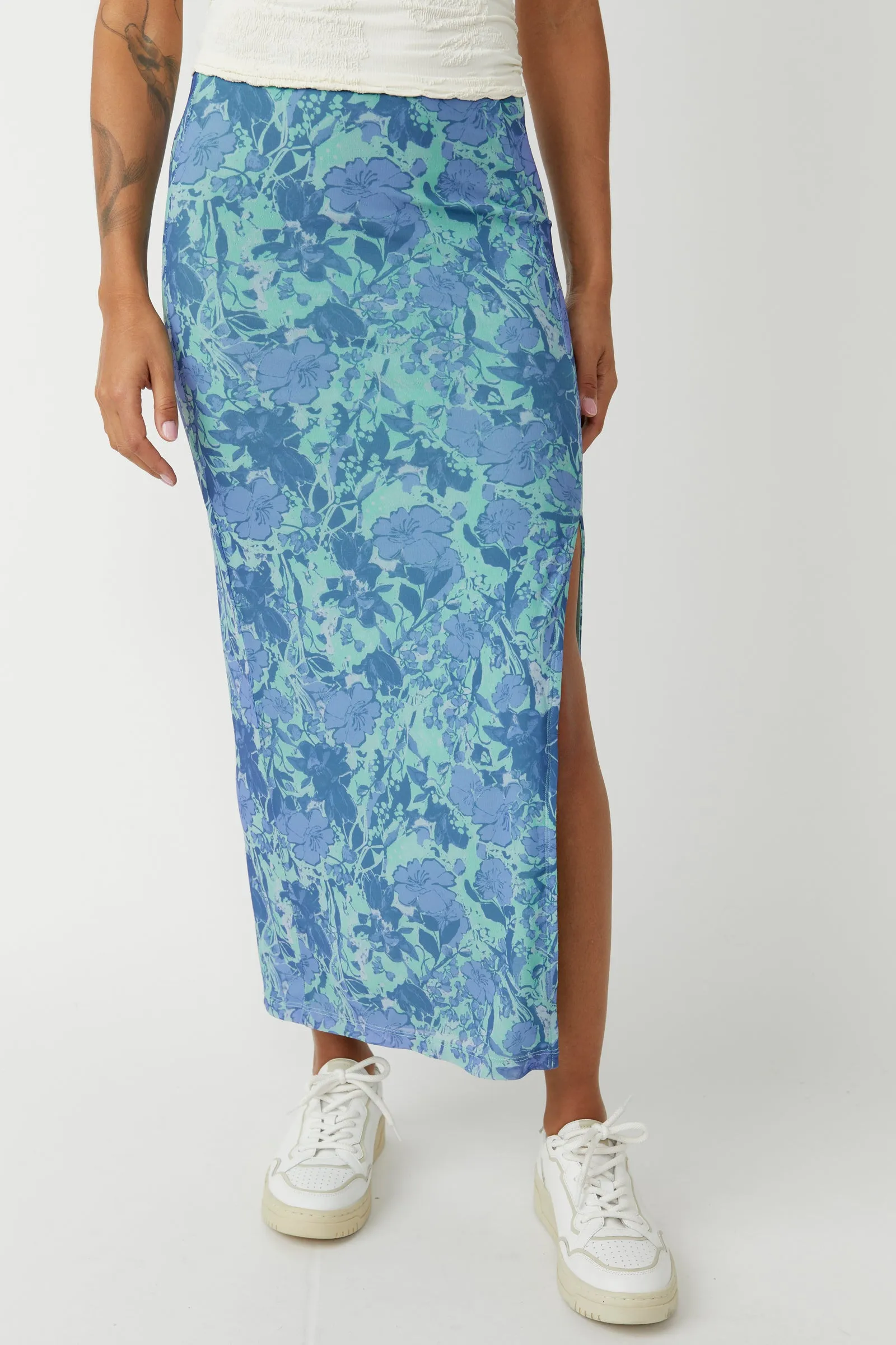 Free People Rosalie Mesh Midi Skirt