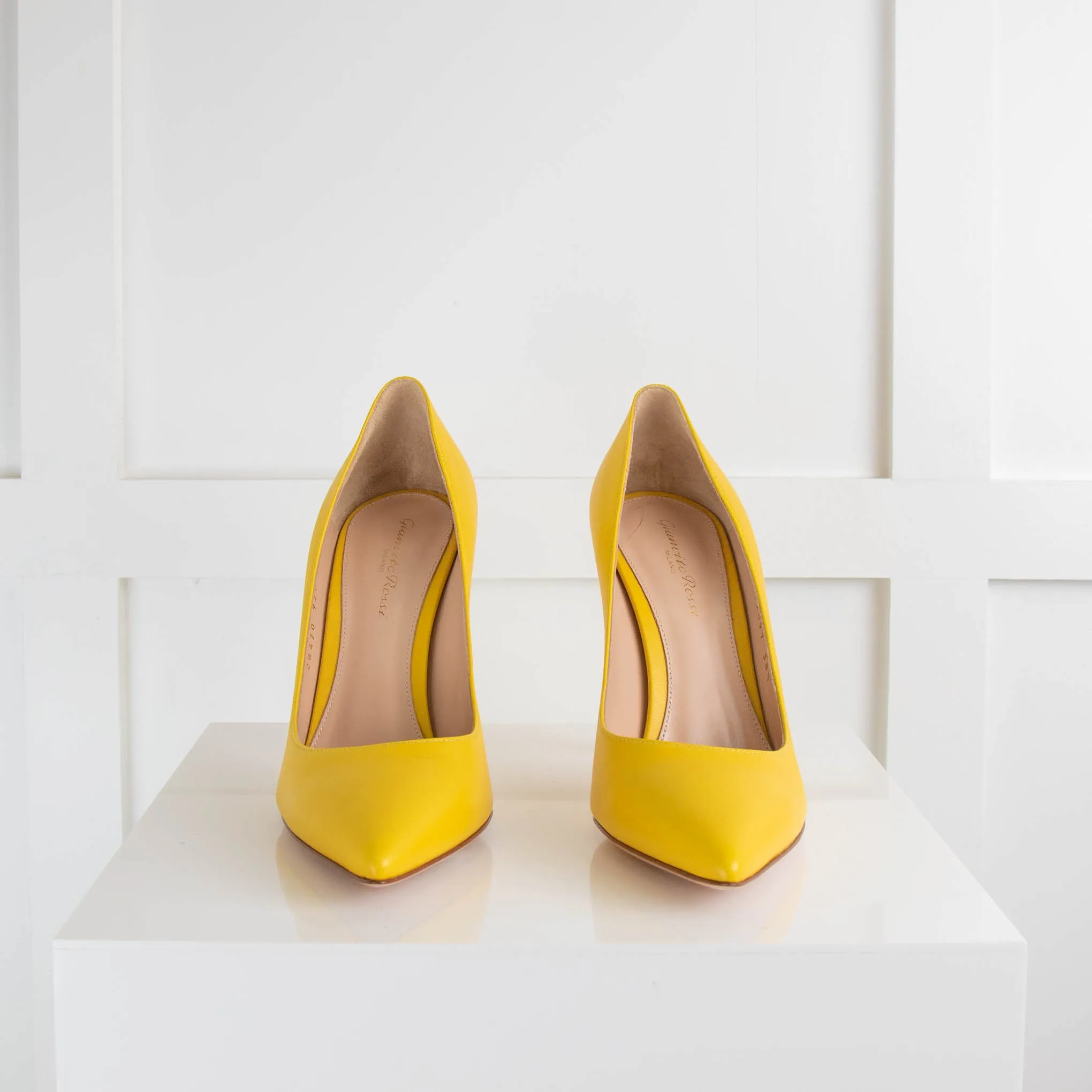 Gianvitto Rossi Yellow Court Shoes