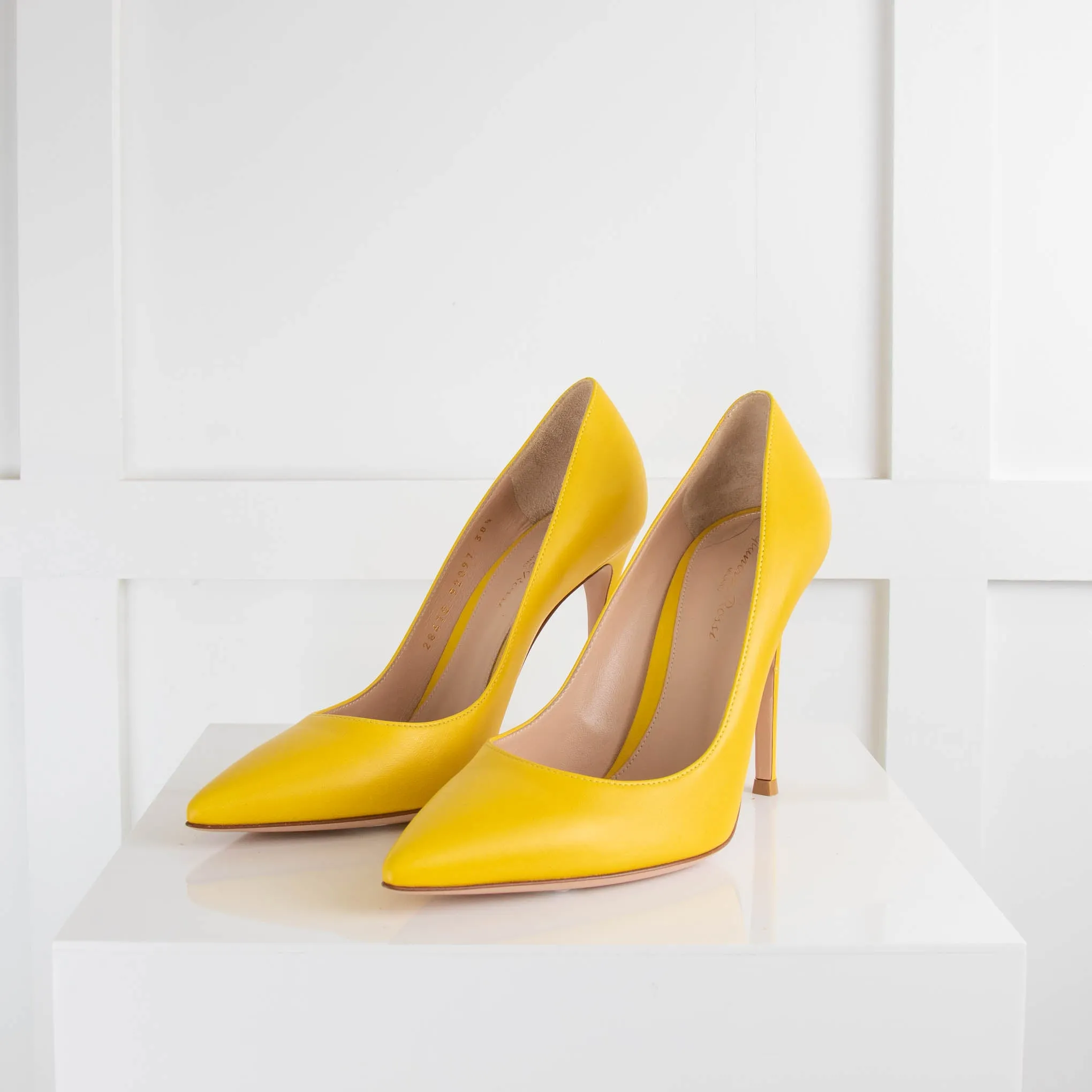 Gianvitto Rossi Yellow Court Shoes