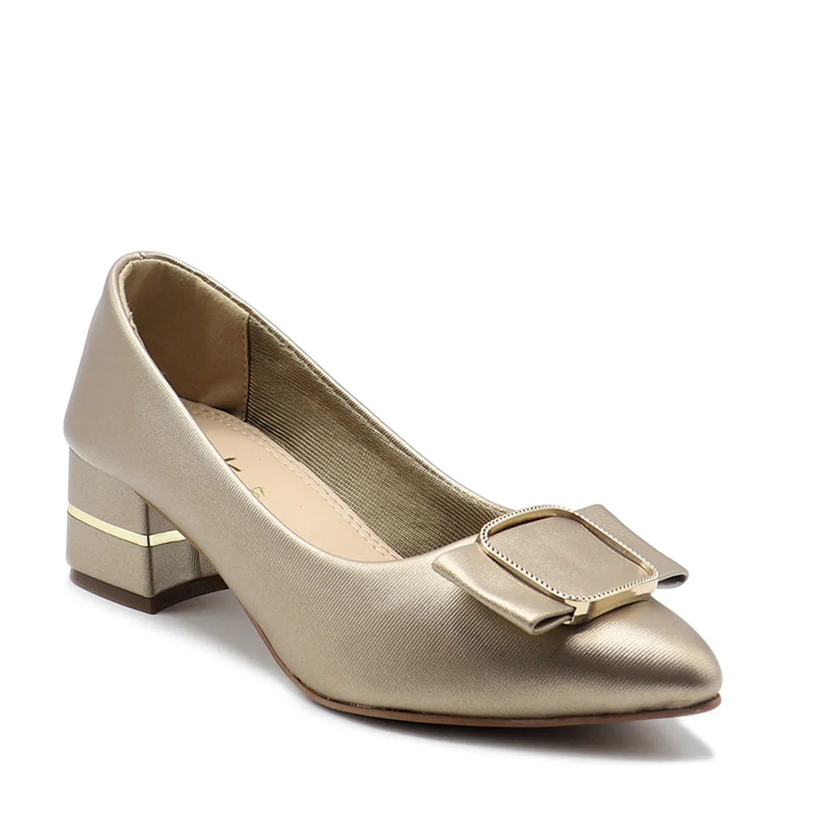 Golden Formal Court Shoes 085487