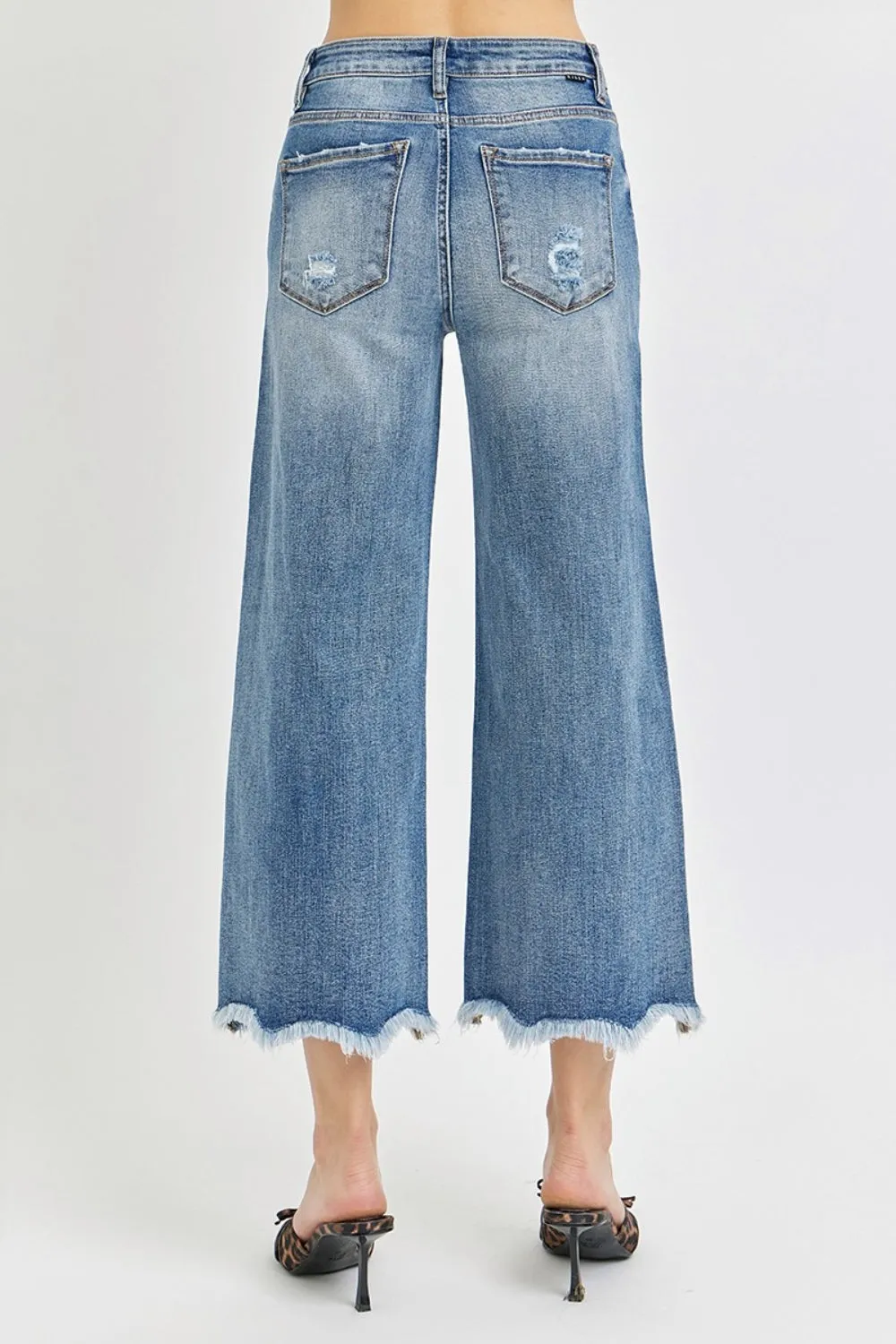 High Rise Cropped Flare Jeans