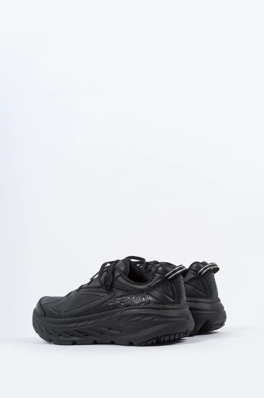 HOKA ONE ONE BONDI LEATHER BLACK