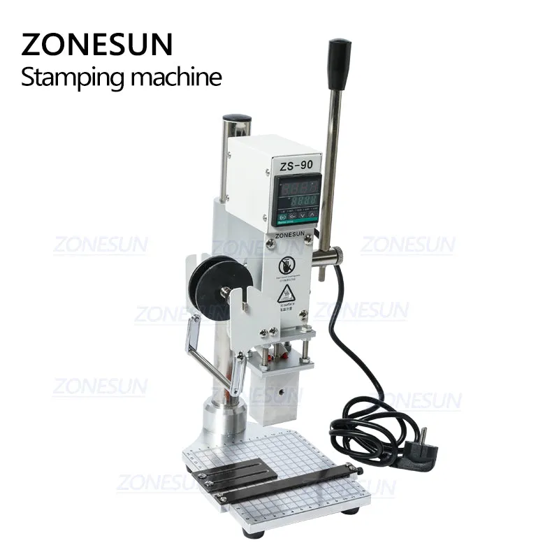 Hot Foil Stamping Machine Embossing Logo Trademark Manual Bronzing Machine For Finshed Leather Shoes Heat Cold Pressing