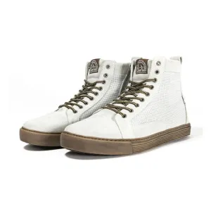 John Doe Motorcycle Sneakers Neo White / Brown CE Approved