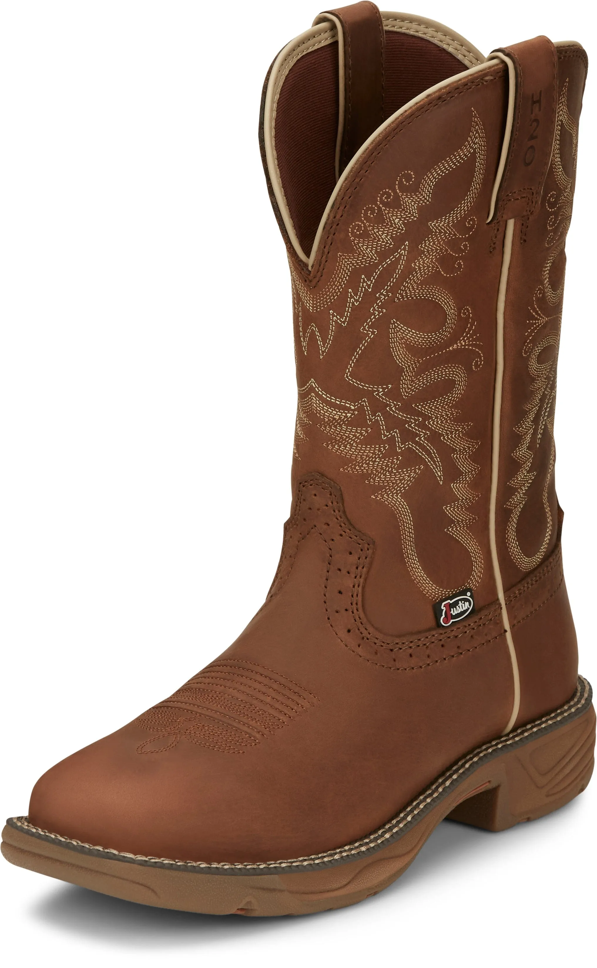 Justin Men's Rush Rustic Tan Waterproof Work Boot SE4353