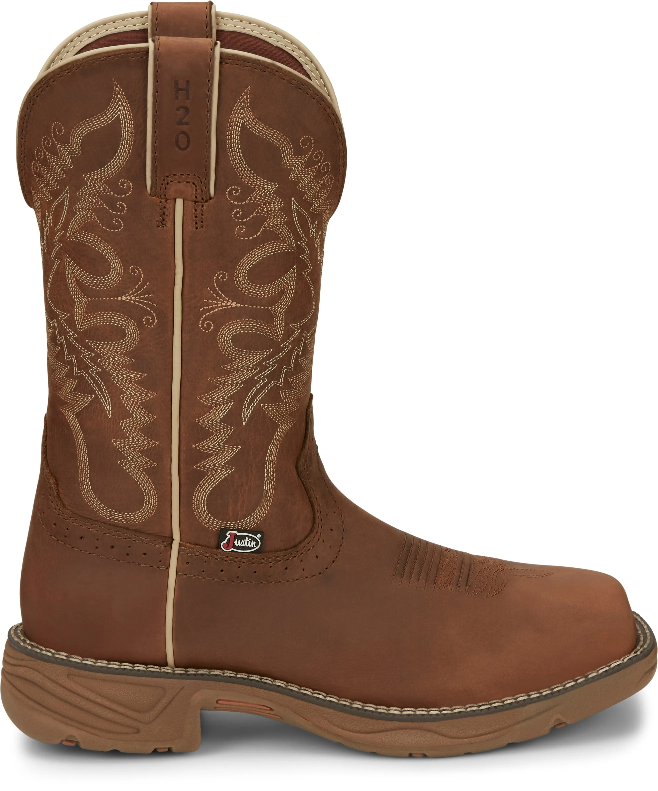 Justin Men's Rush Rustic Tan Waterproof Work Boot SE4353