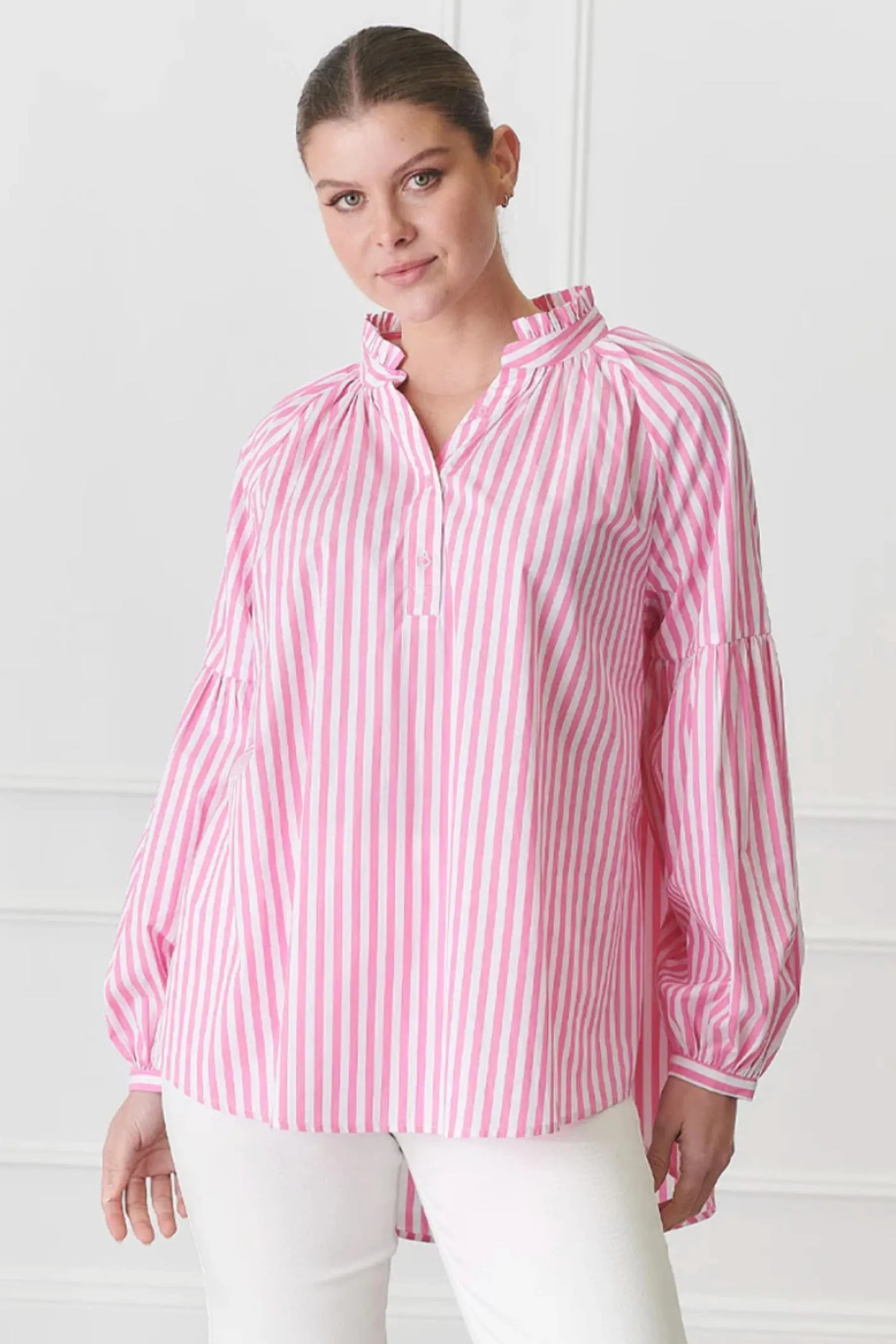 Kell Stripe Shirt | Pink