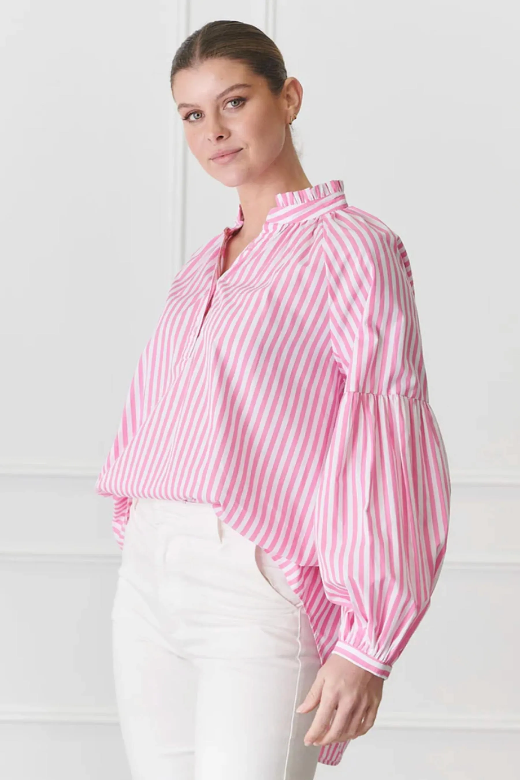 Kell Stripe Shirt | Pink