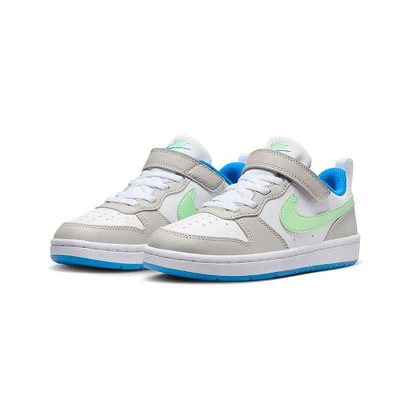 Kid's Grade School Court Borough Low Recraft Iron/Vapor Green/Blue