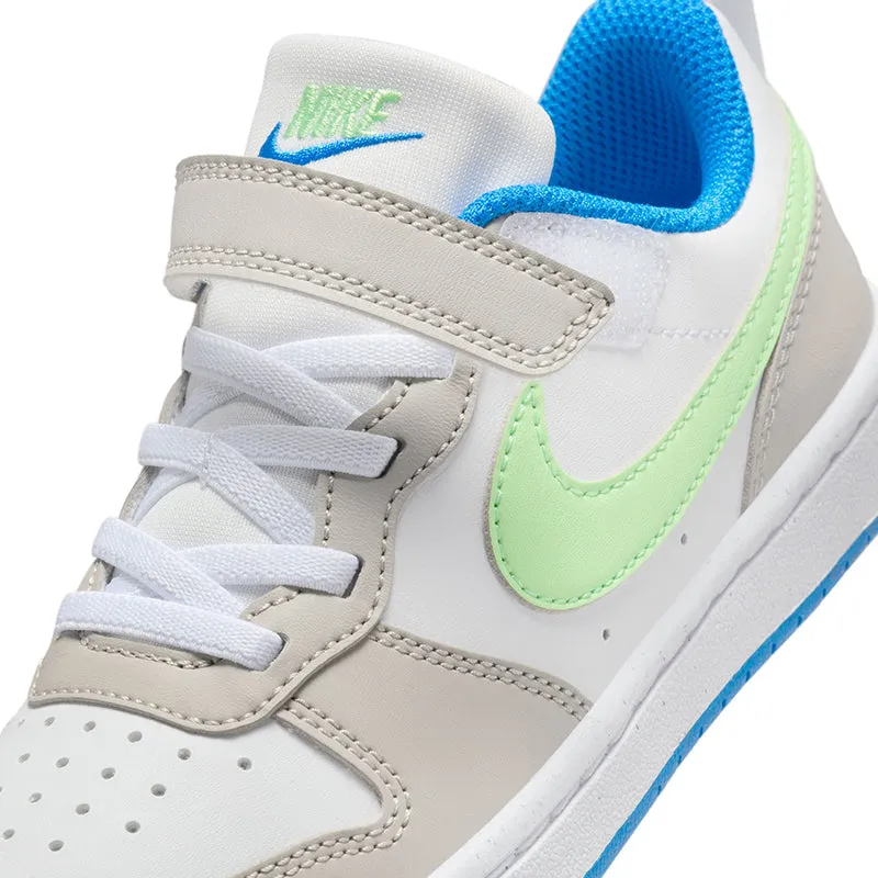 Kid's Grade School Court Borough Low Recraft Iron/Vapor Green/Blue