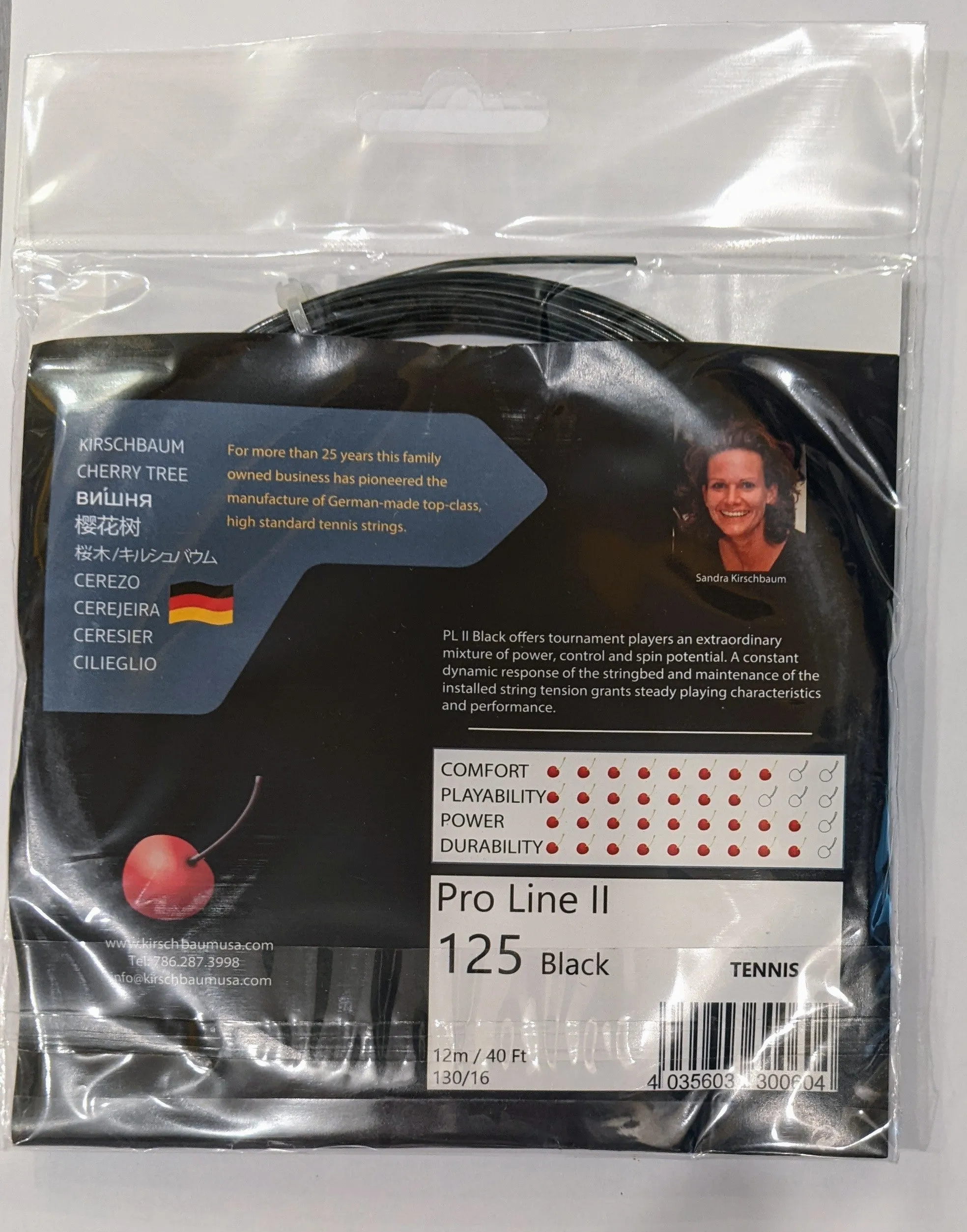 Kirschbaum Pro Line II 125 17g Tennis 12M String Set