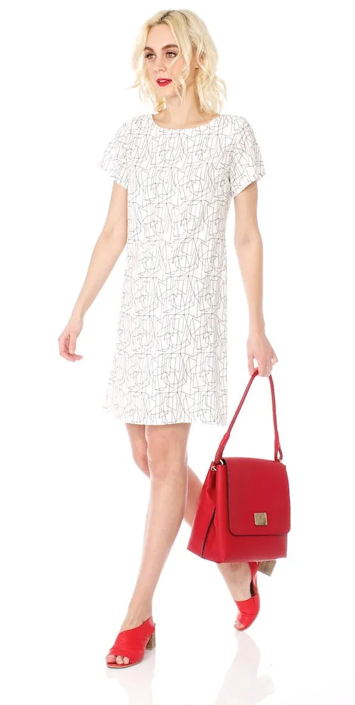 Kraftwerk Shift Dress, white