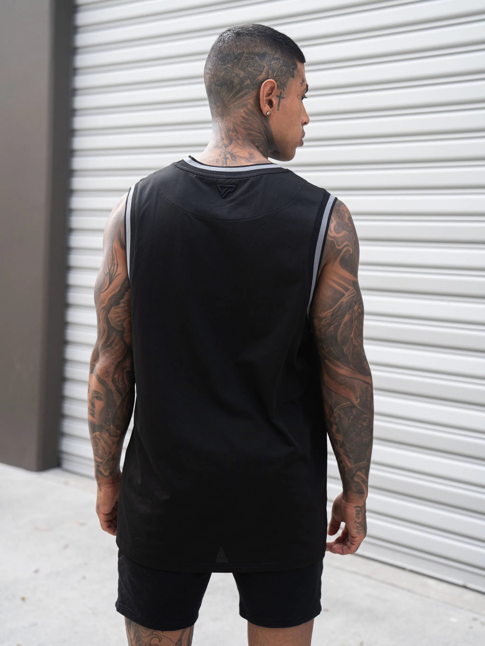 KTP MESH BASKETBALL SINGLET - BLACK