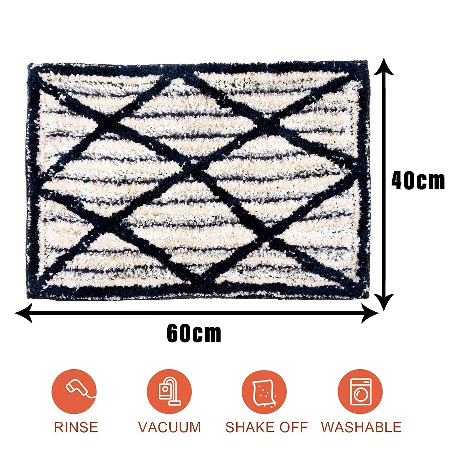 Kuber Industries Door Mat | Dust Trapper Mat | Door Entrance Mat | Anti-Skid Door Mat | Floor Mat for Home Entrance | Katli Mingle Door Mat | Entryway Door Mat | Blue