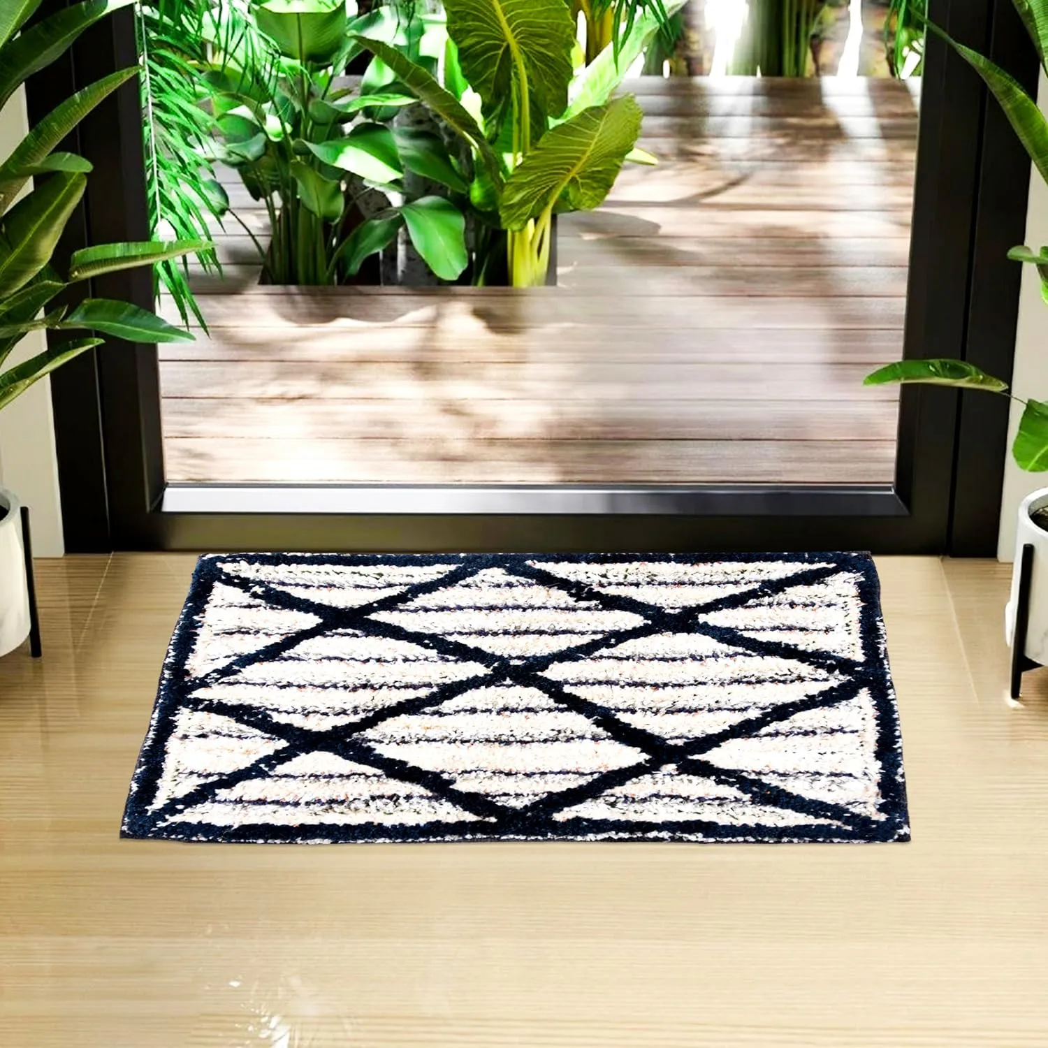 Kuber Industries Door Mat | Dust Trapper Mat | Door Entrance Mat | Anti-Skid Door Mat | Floor Mat for Home Entrance | Katli Mingle Door Mat | Entryway Door Mat | Blue