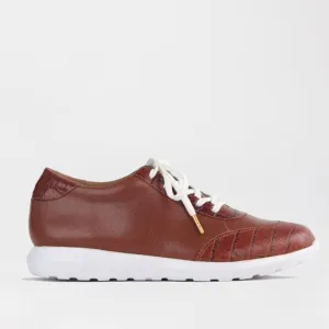 Lace-up Sneaker in Chestnut Multi - 12594