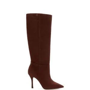 Larroude Kate Boot In Brown Suede