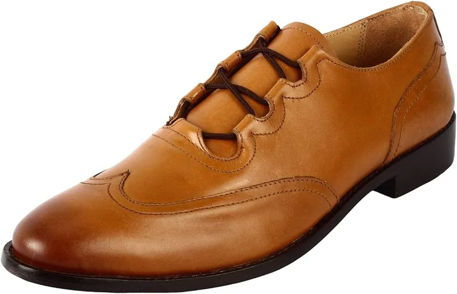 Love and Liberty Men's Tan Lace Up Dress Shoes Size 11 Pair Of Shoes