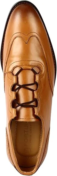 Love and Liberty Men's Tan Lace Up Dress Shoes Size 11 Pair Of Shoes