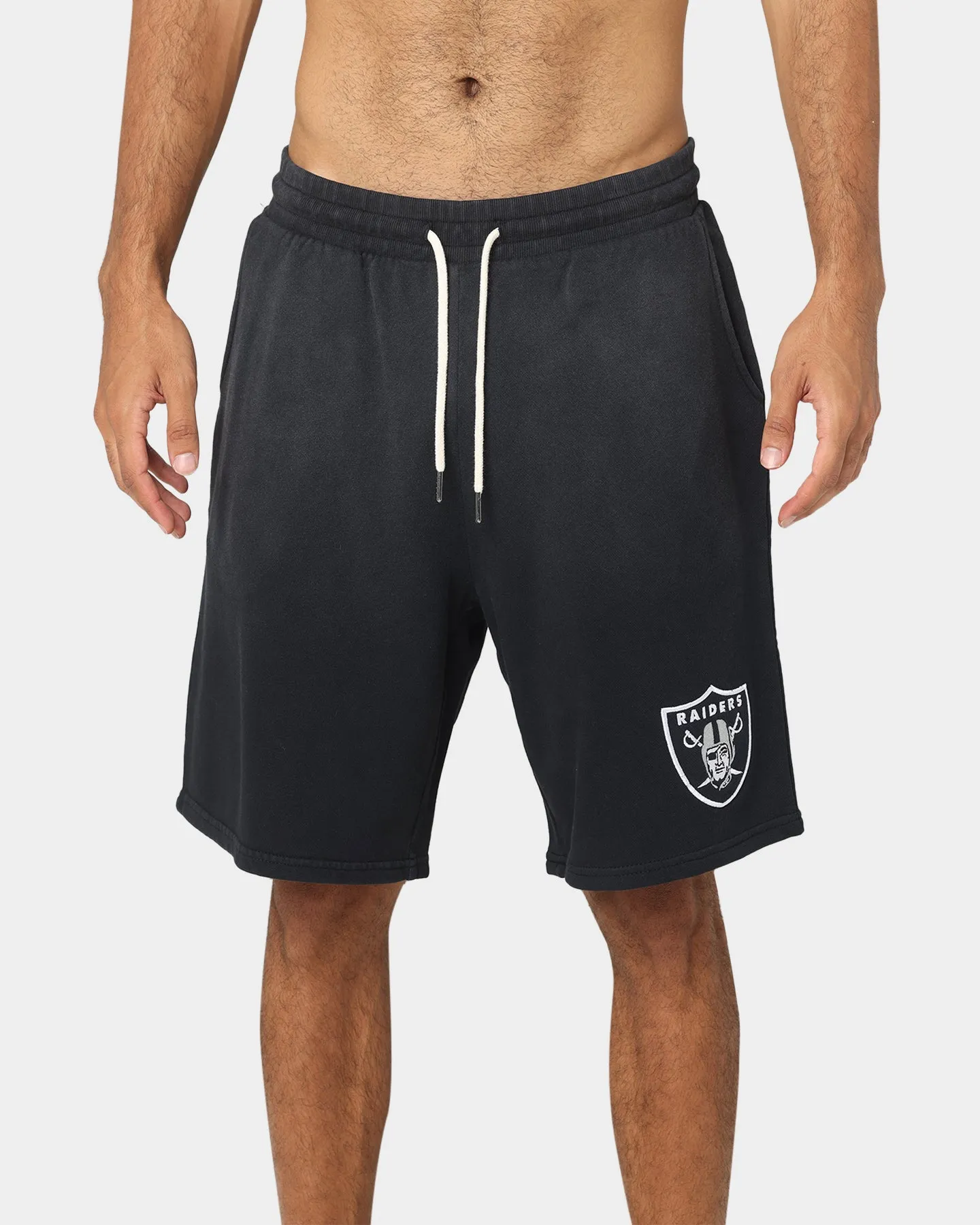 Majestic Athletic Las Vegas Raiders Solarised Court Shorts Faded Black