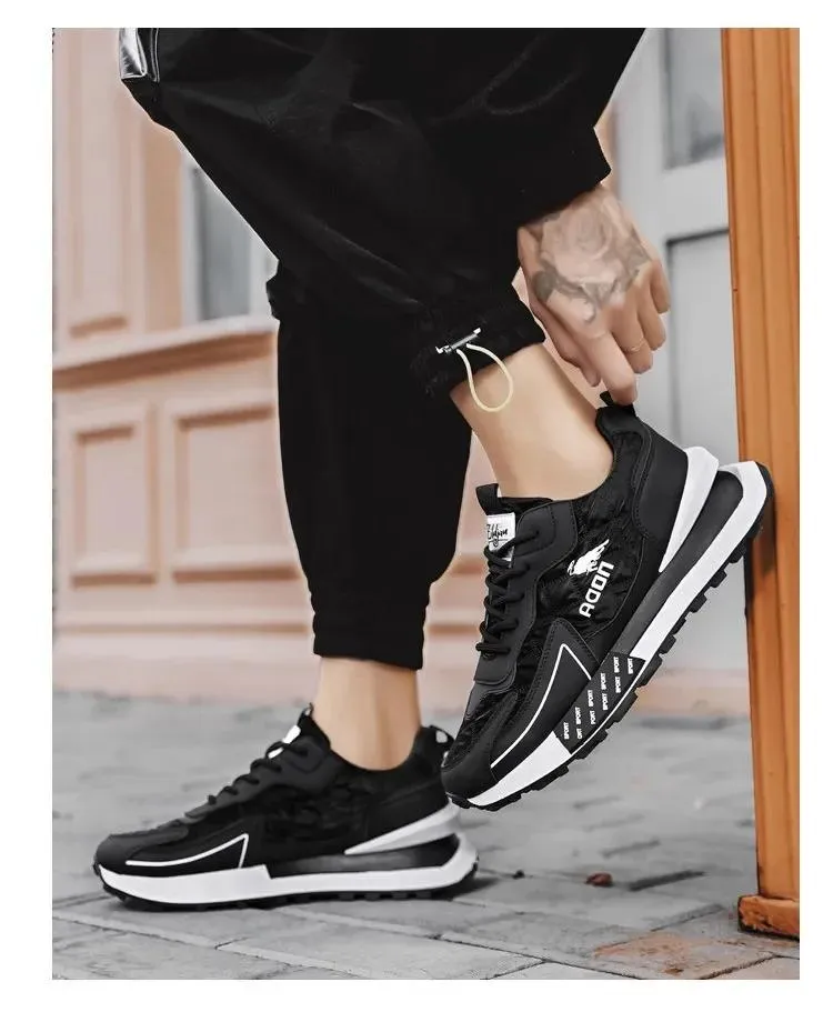 MEN'S BREATHABLE LACE-UP SNEAKERS