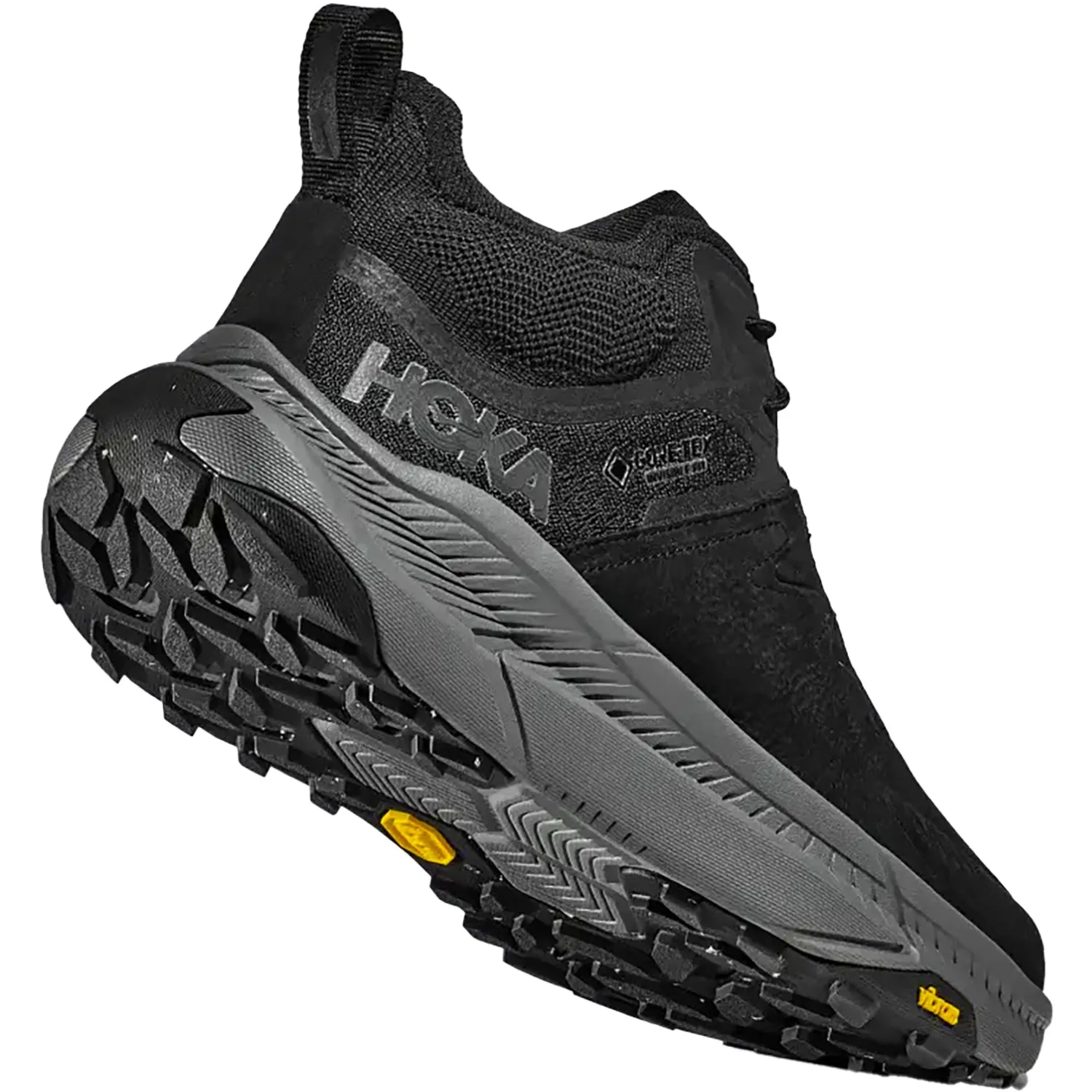 Men's Hoka Transport Chukka GoreTex Black/Black Nubuck