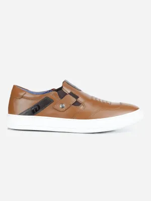 Men's Tan Slip On Sneaker (ID3050)