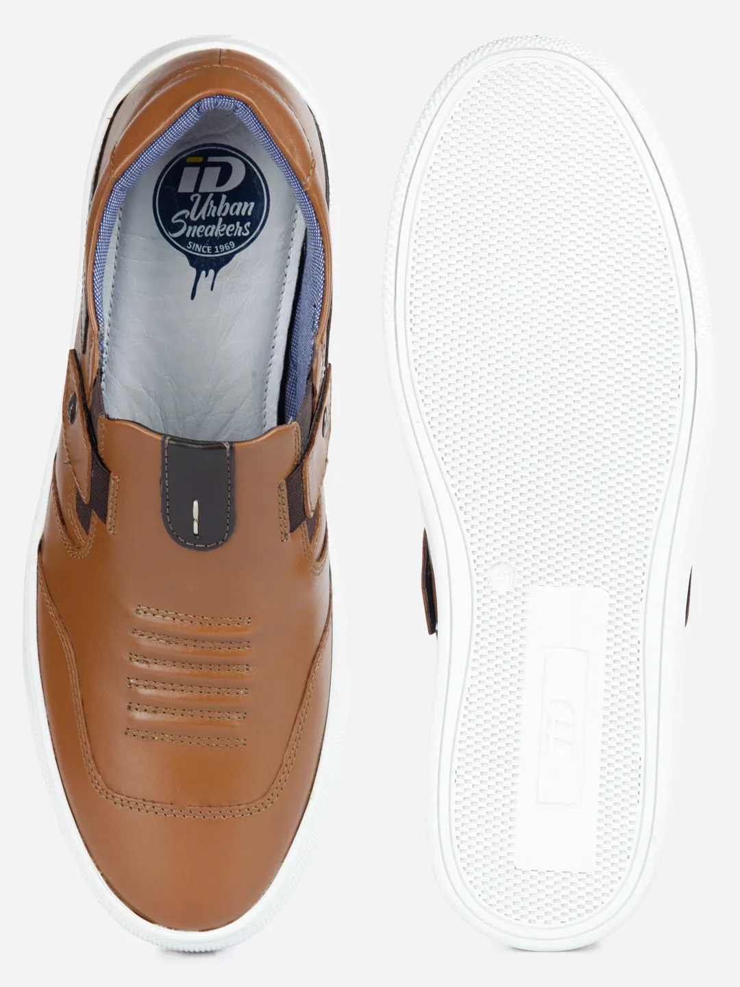 Men's Tan Slip On Sneaker (ID3050)