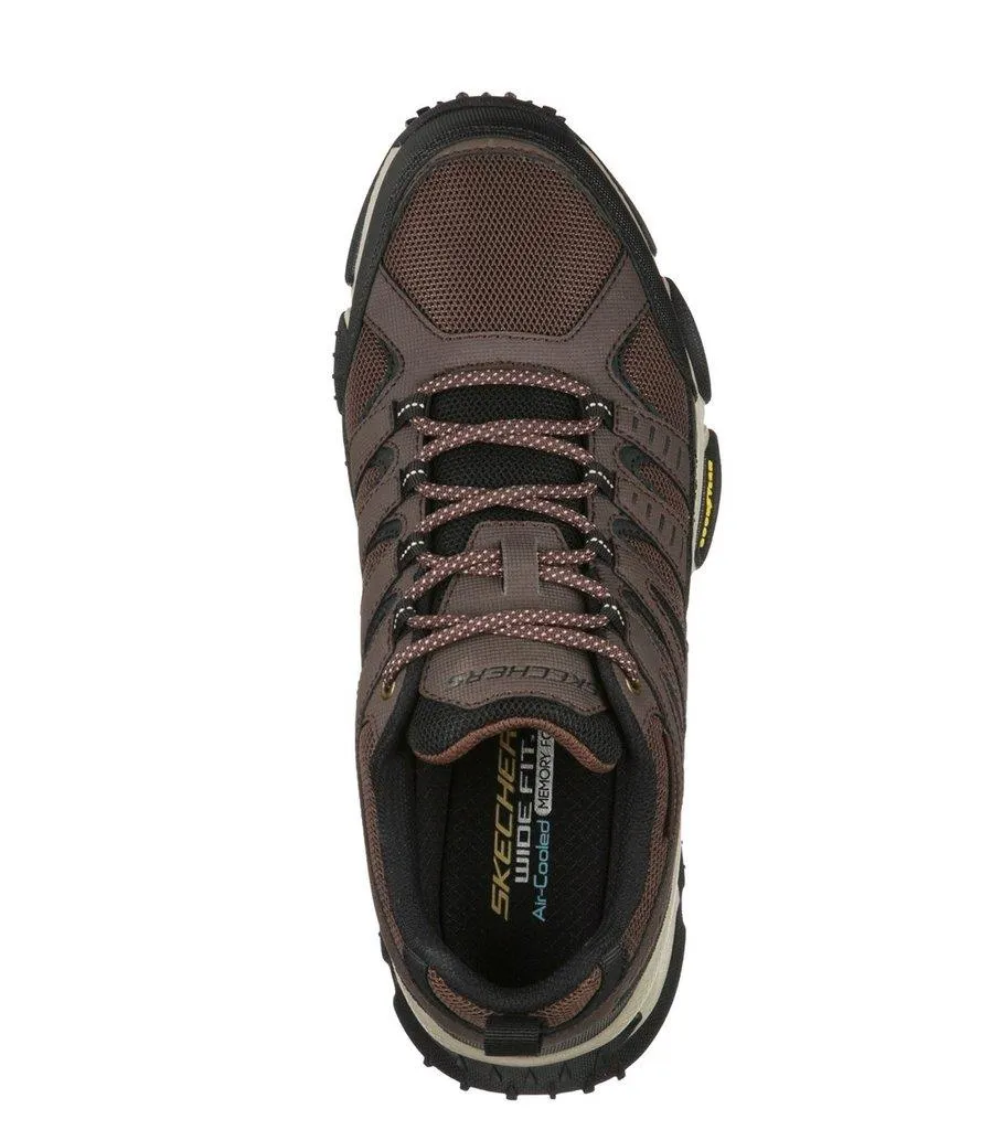 Men's Wide Fit Skechers 237214 Air Envoy Water Repellent outdoor Walking Trainers - Brown/Black