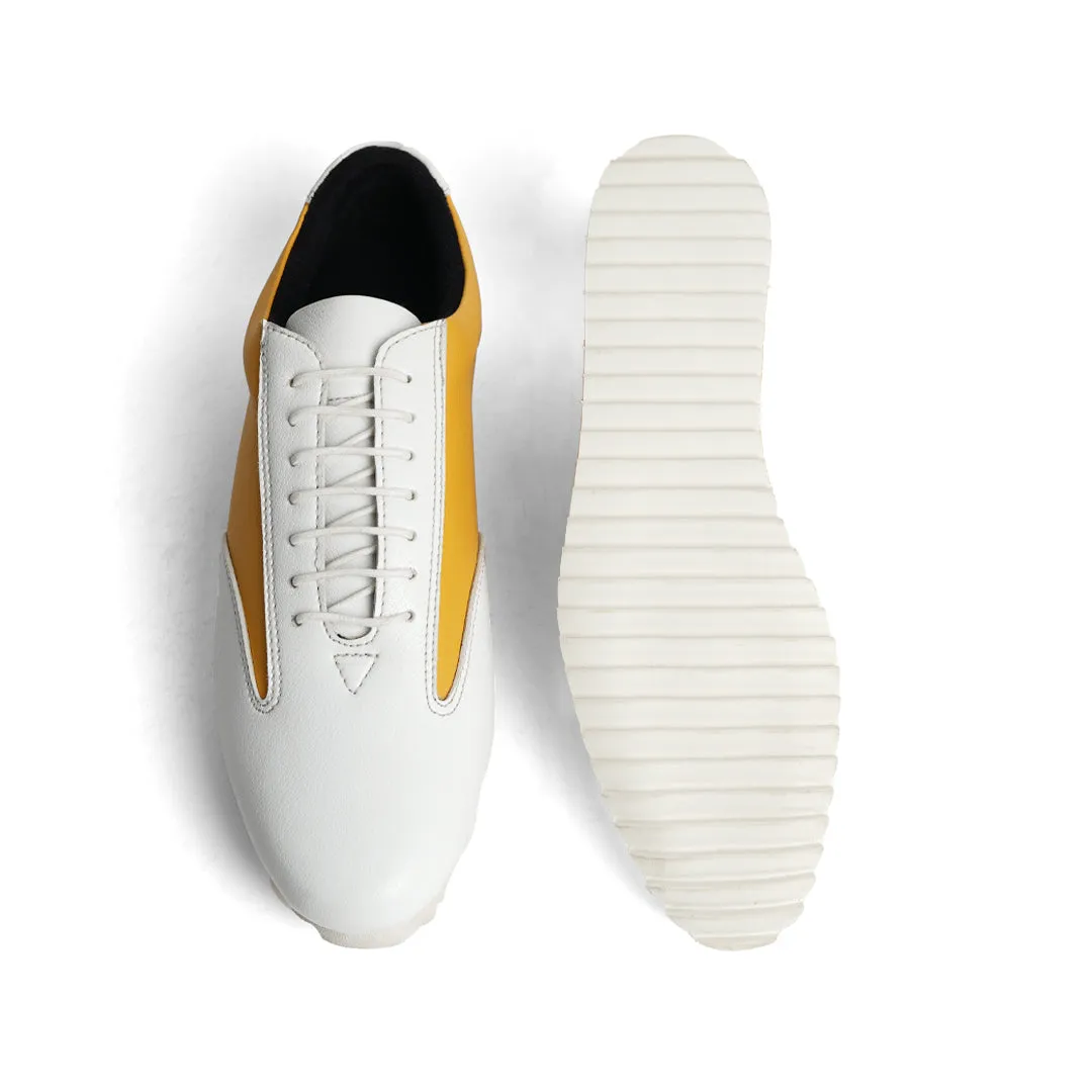 Monkstory Dual Colour Smart Sneakers - Yellow & White