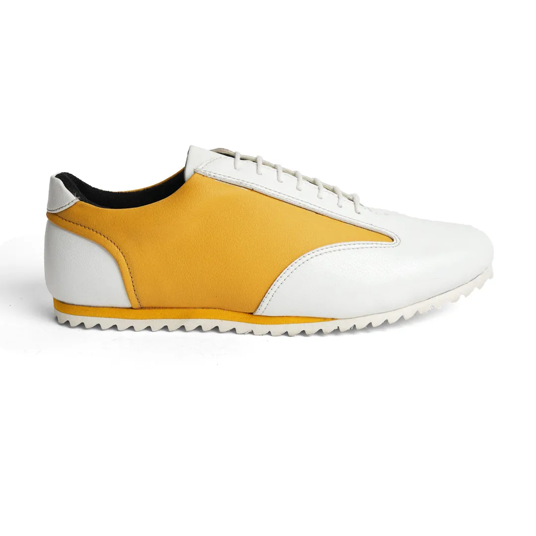 Monkstory Dual Colour Smart Sneakers - Yellow & White