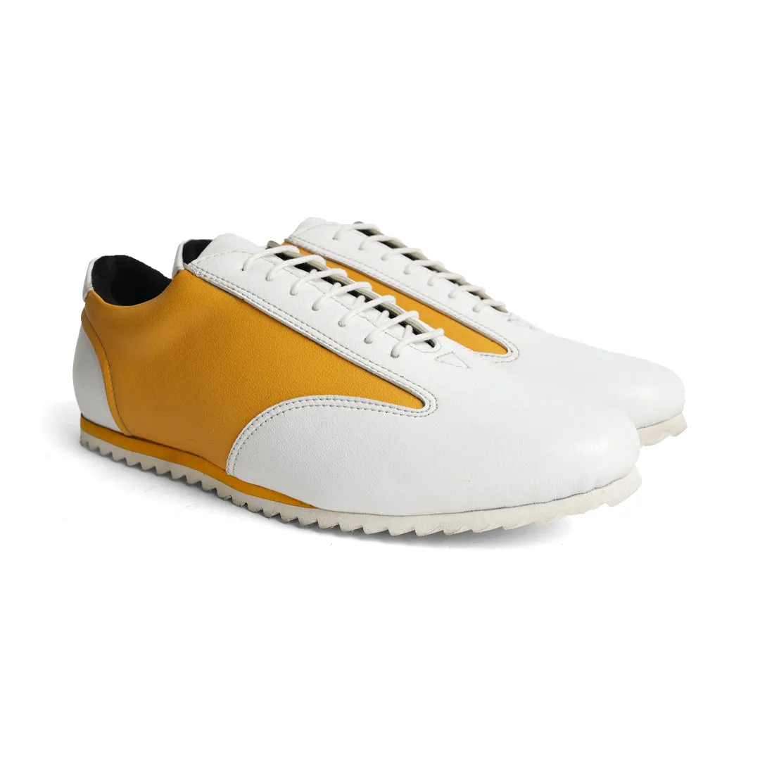 Monkstory Dual Colour Smart Sneakers - Yellow & White