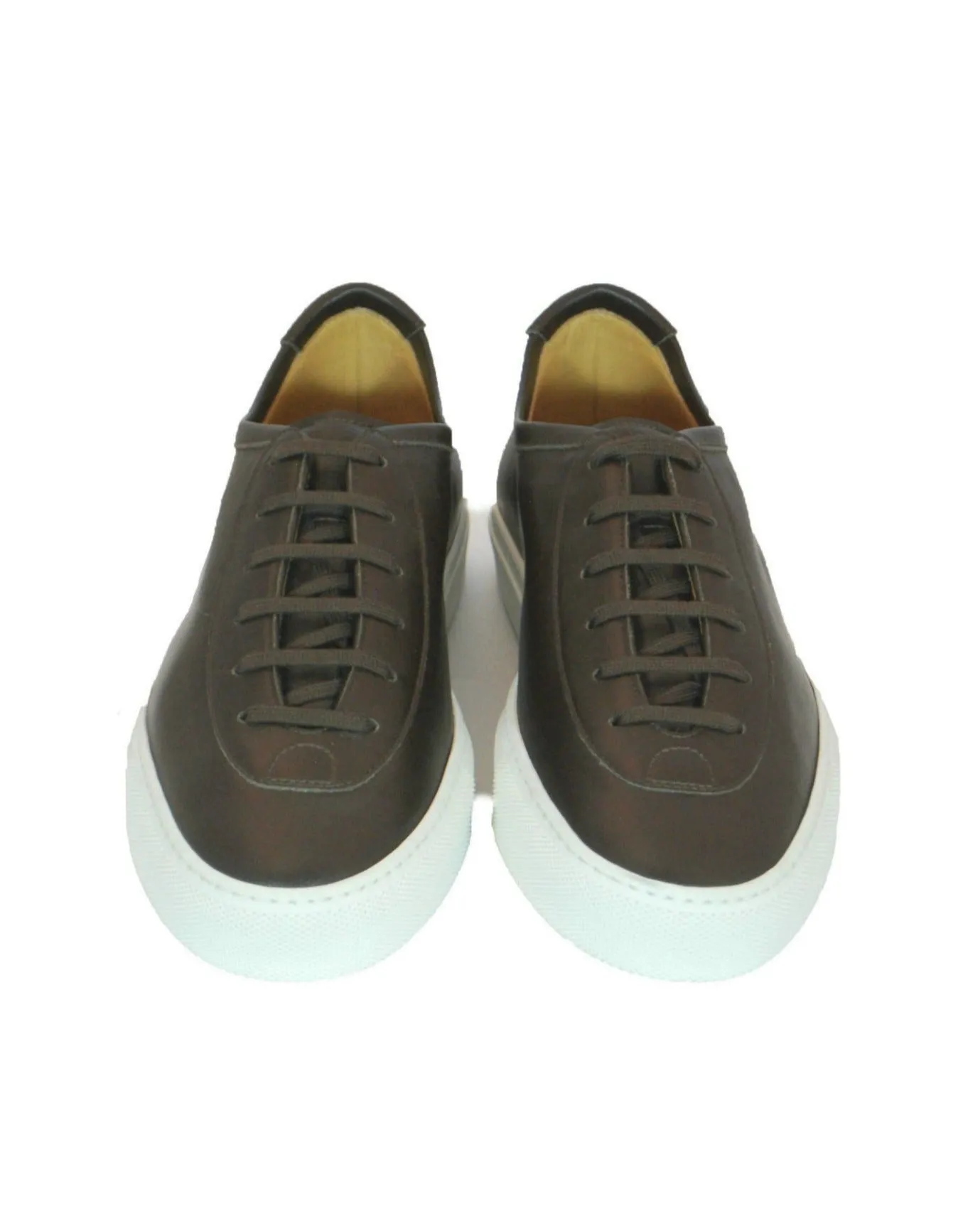 MyWay Oxford - Brown sneaker calf leather and stitches sole