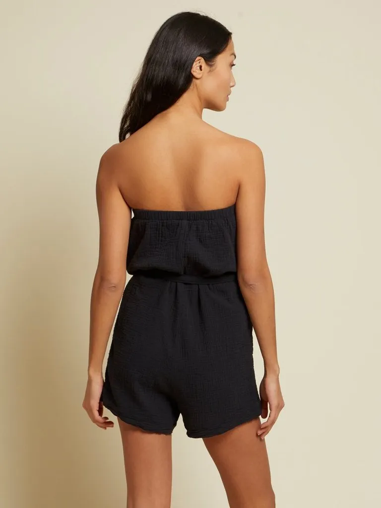 Nation LTD - Gita Strapless Romper in Black