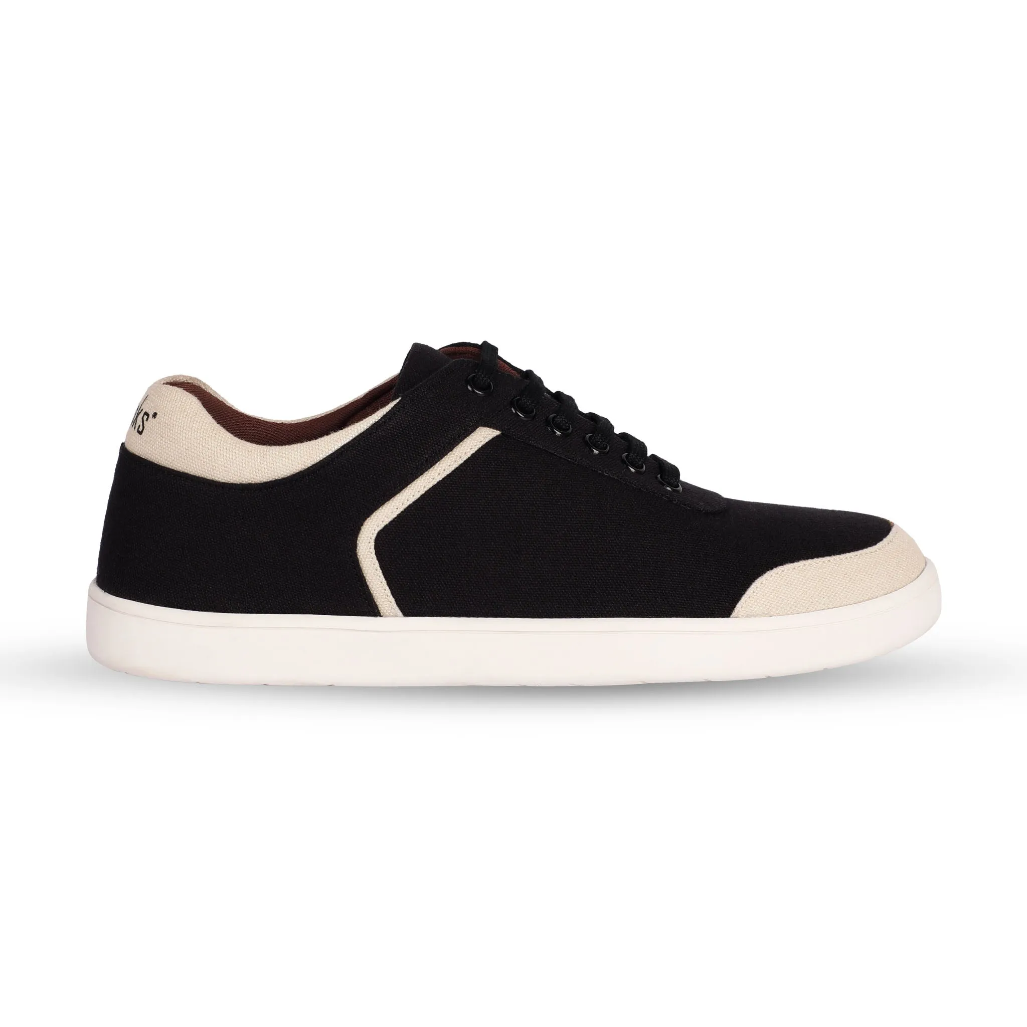 Paaduks Dan Eco-Sole Black and Beige Sneakers (Unisex)