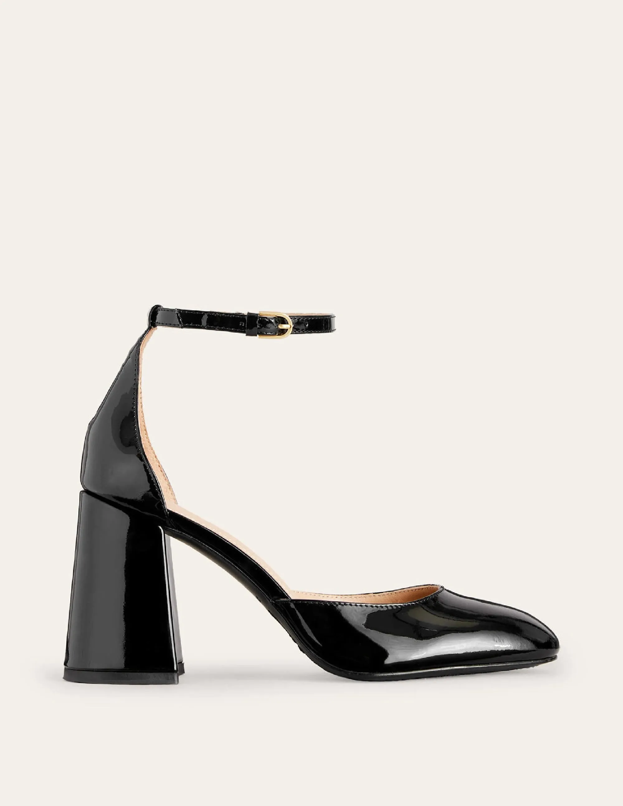 Patent-Leather Court Shoes-Black Patent